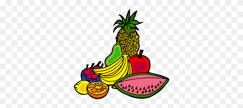 333x313 Pineapple Salad Clipart, Explore Pictures - Summer Fruits Clipart
