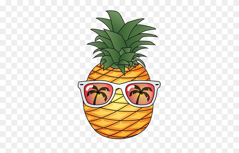 300x476 Pineapple With Sunglasses Clipart Les Baux De Provence - Pineapple With Sunglasses Clipart