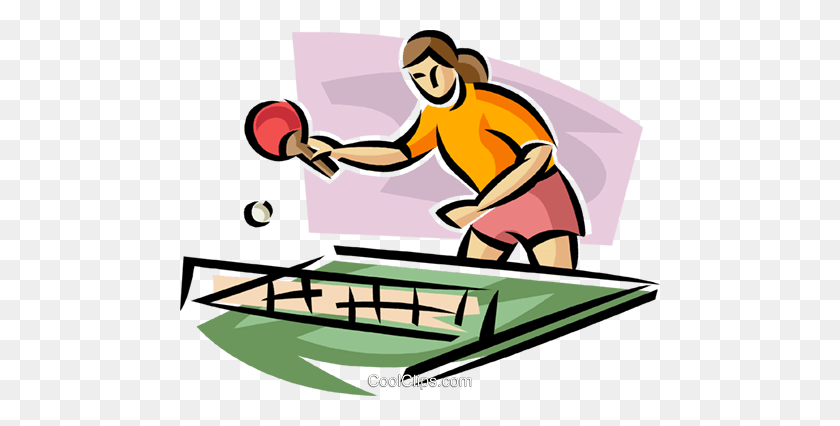 480x366 Игроки В Пинг-Понг Роялти Бесплатно Векторные Иллюстрации - Ping Pong Clipart