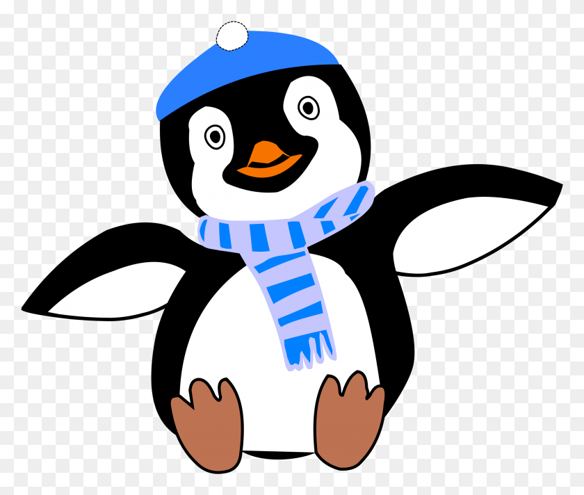 2400x2007 Pinguin Im Winter Icons Png - Winter PNG