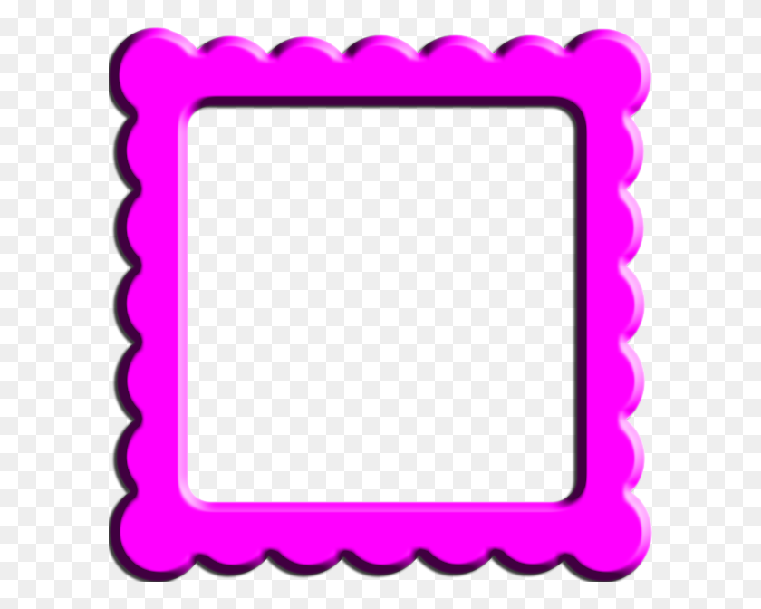 600x612 Pink - Simple Frame Clipart