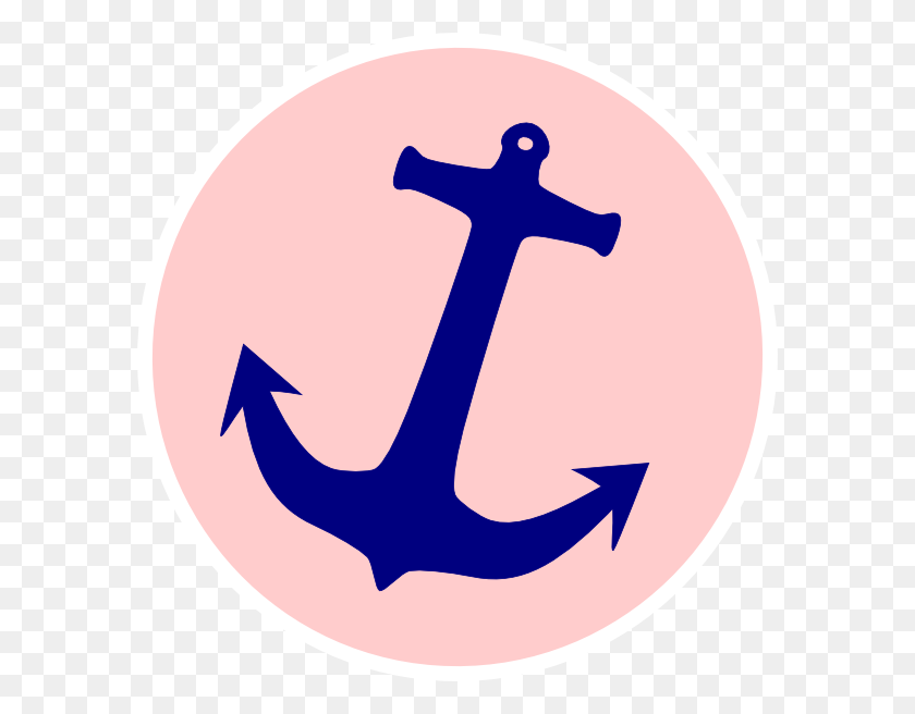 588x596 Pink Anchor With Rope Png Transparent Pink Anchor With Rope - Free Anchor Clip Art