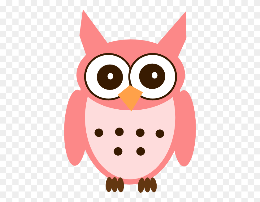 426x594 Pink And Brown Owl Clip Art - Girl Shirt Clipart