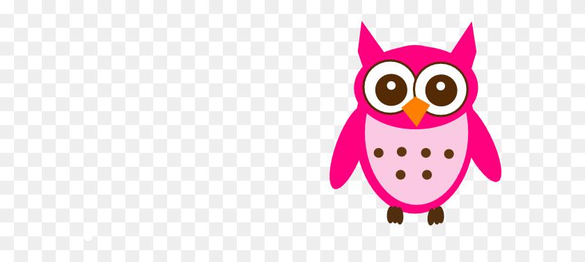 600x317 Pink And Brown Owl Png, Clip Art For Web - Owl In A Tree Clipart