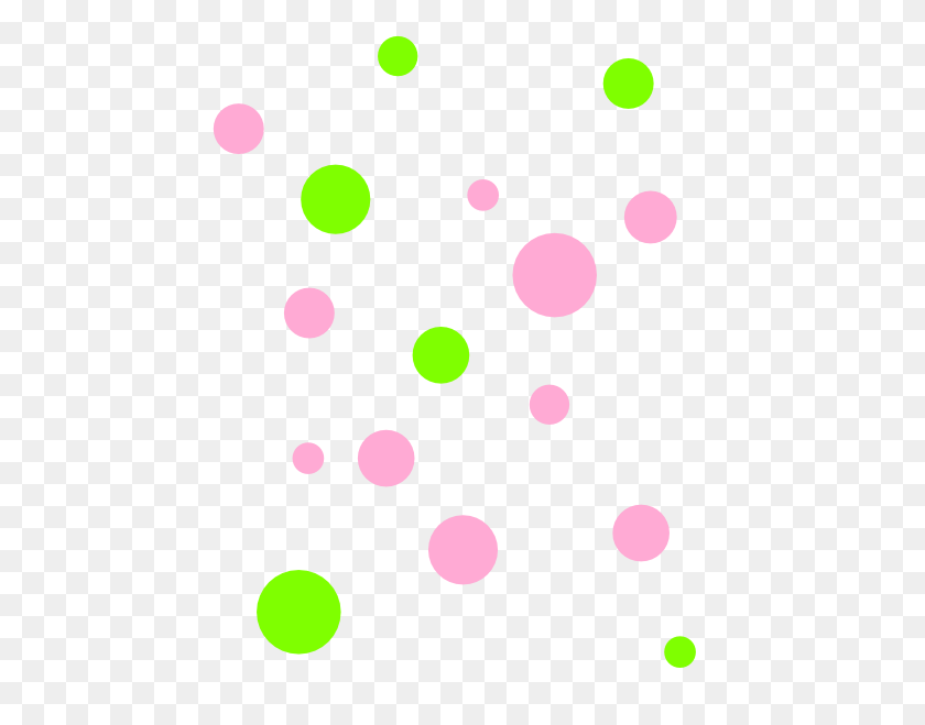 462x599 Pink And Green Polka Dots Png Large Size - Dots PNG
