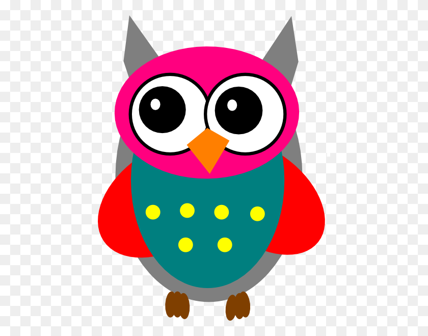 456x599 Pink And Grey Owl Clip Art - Scorpion Clipart