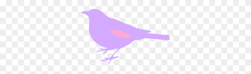 298x189 Pink And Purple Bird Silhouette Png, Clip Art For Web - Bird Silhouette PNG