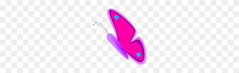 188x198 Розовая И Фиолетовая Бабочка, Вид Сбоку Png, Клипарт Для Интернета - Фиолетовая Бабочка Png