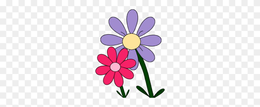 225x287 Pink And Purple Flowers Clip Art Image Clip Art Spring - Purple Flower Clipart