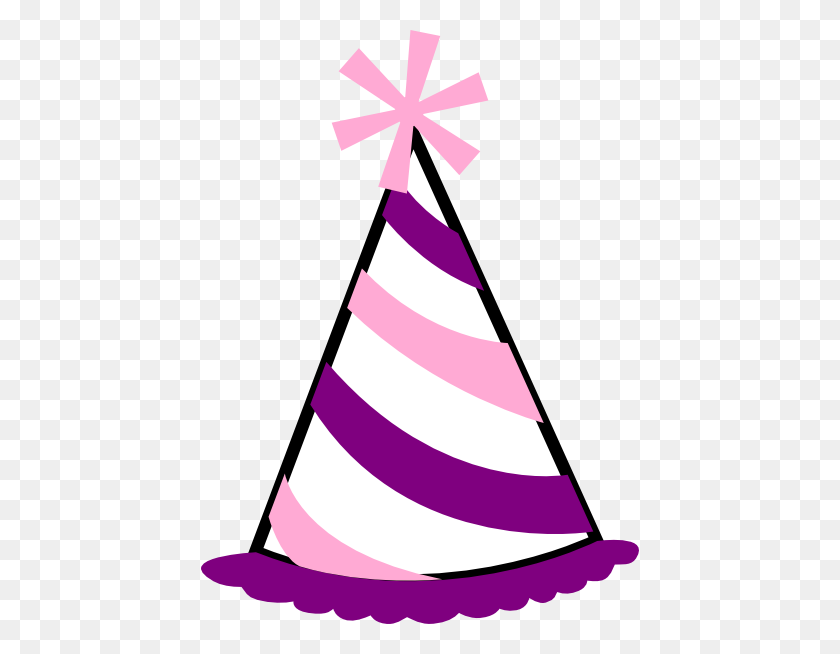 438x594 Pink And Purple Party Hat Clip Art - Party Images Clip Art