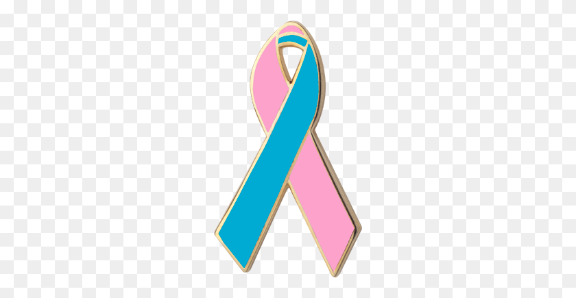 216x375 Pink And Teal Awareness Ribbons Lapel Pins - Cancer Ribbon PNG