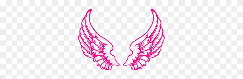 299x213 Pink Angel Wings Clip Art - Relay For Life Clip Art