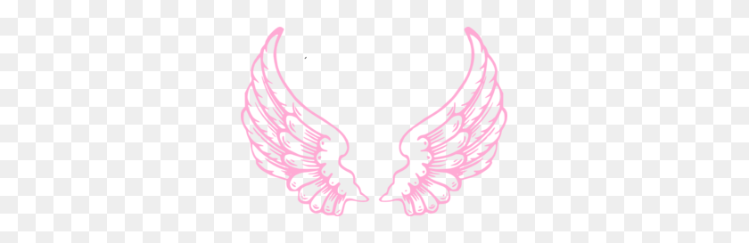 299x213 Pink Angel Wings Clip Art - Wings Clipart