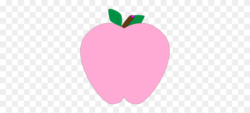300x321 Pink Apple Clipart Great Free Clipart, Silhouette, Coloring - Apple With Heart Clipart