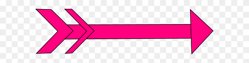 600x154 Pink Arrow Clip Art - Pink Arrow PNG