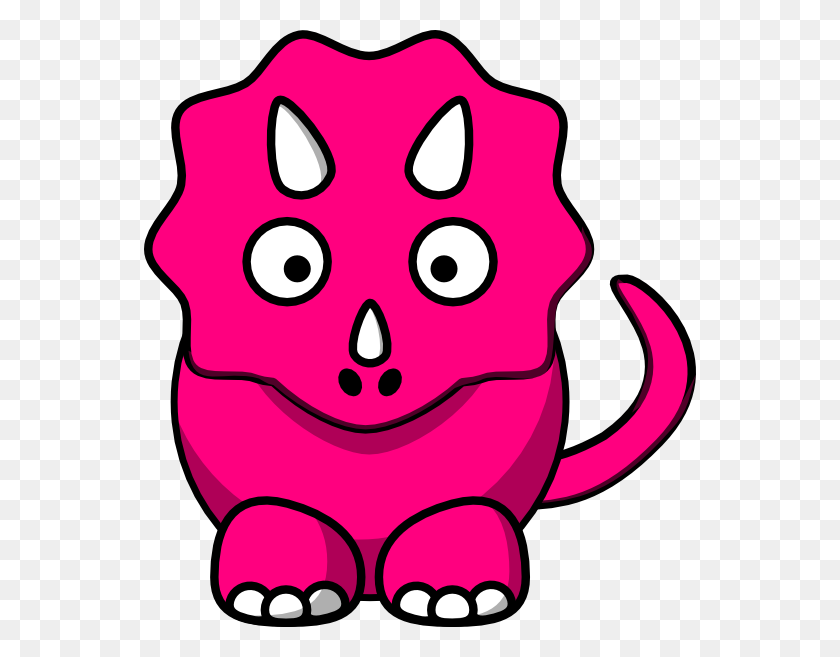 552x597 Розовый Ребенок Динозавр Картинки На Clker Com Векторные Картинки Онлайн - Скелет Лицо Клипарт
