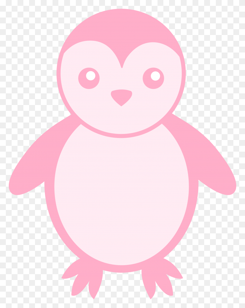 5123x6542 Pink Baby Penguin - Розовая Птица Клипарт