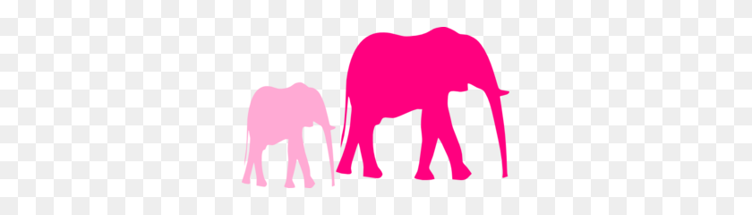 299x180 Pink Baby Shower Elephant Mom And Baby Clip Art - Mom And Baby Elephant Clipart