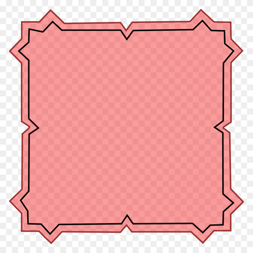 811x812 Pink Background Frame Png - Pink Frame PNG