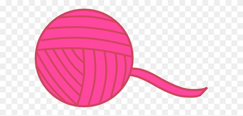 600x342 Pink Ball Of Yarn Clip Art Free Vector - Yarn Ball Clipart
