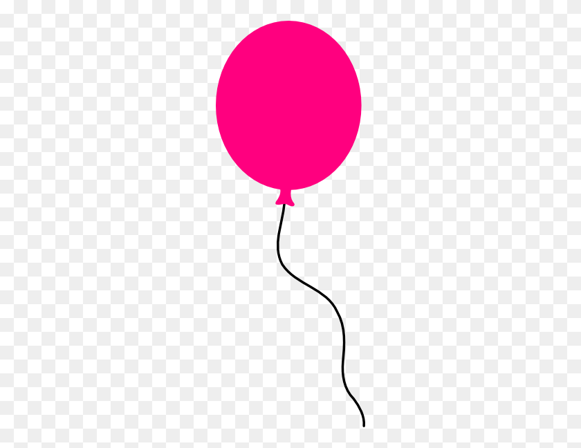 216x588 Pink Balloon Clip Art - Pink Balloon Clipart