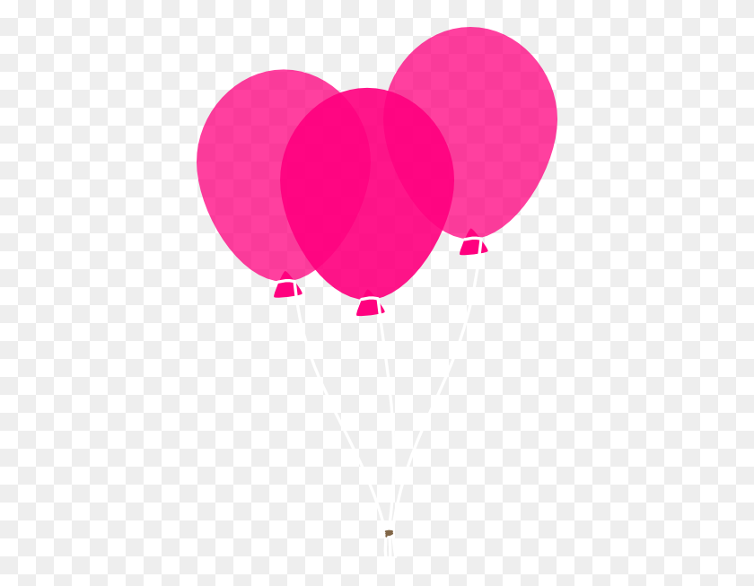 402x593 Pink Balloons Clip Art - Pink Balloon Clipart