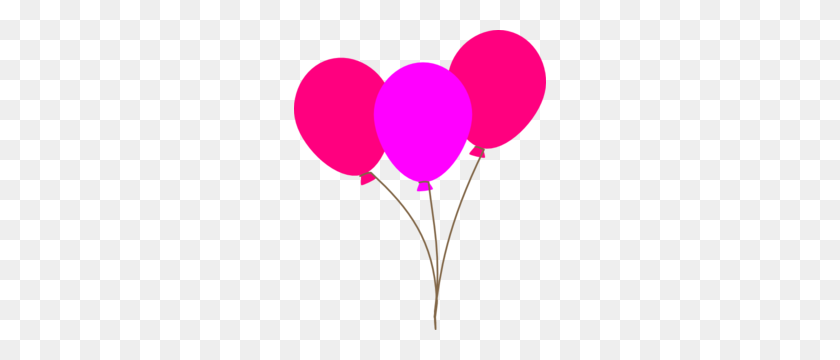 252x300 Pink Balloons Clip Art - Balloons Clipart Transparent