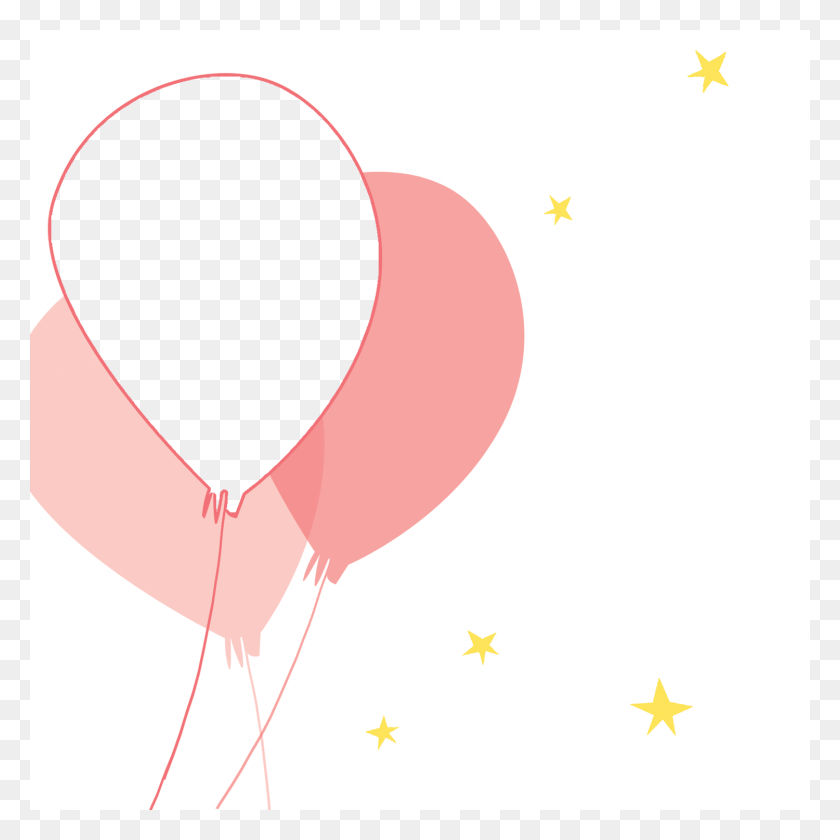 1500x1500 Pink Balloons Party - Pink Confetti PNG