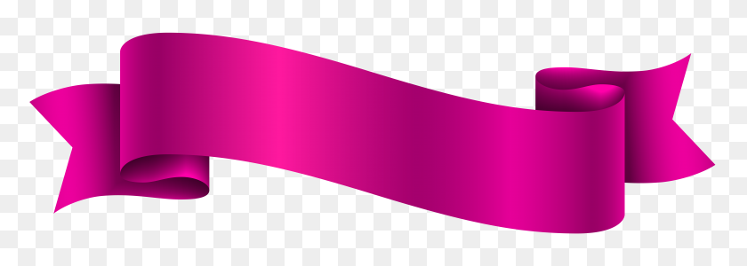 8000x2467 Pink Banners - Vertical Banner Clipart