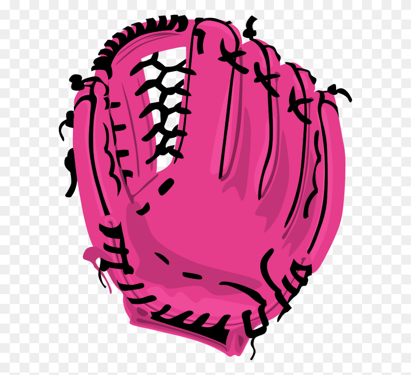 600x705 Розовые Бейсбольные Клипарты - Бейсбол В Форме Сердца Клипарт
