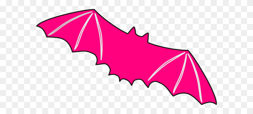 600x320 Pink Bat Clip Art - Mohawk Clipart