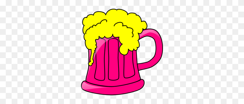 282x298 Pink Beer Mug Clip Art - Beer Mug Clip Art