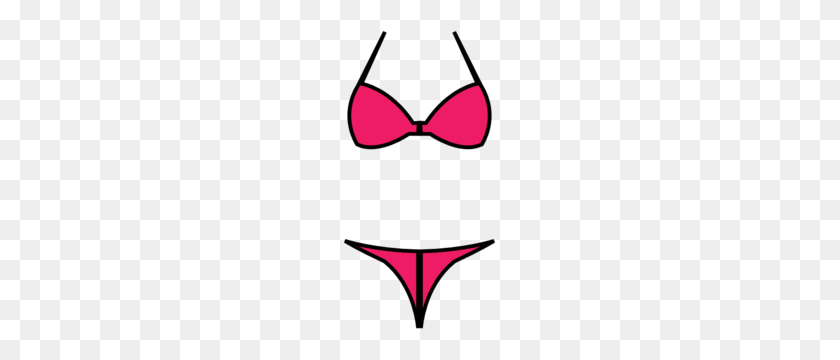 153x300 Imágenes Prediseñadas De Bikini Rosa - Clipart De Trajes De Baño