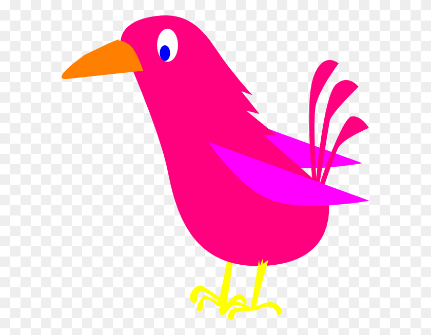 600x593 Pink Bird Clip Art - Bird Clipart PNG