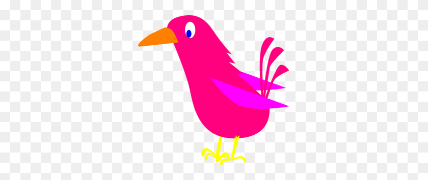 297x294 Pink Bird Png, Clip Art For Web - Feather With Birds Clipart