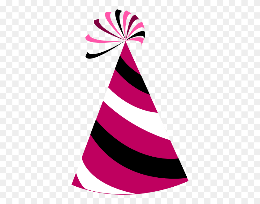 378x599 Pink Birthday Hat Clip Art Clipart Photo - Pink Clipart