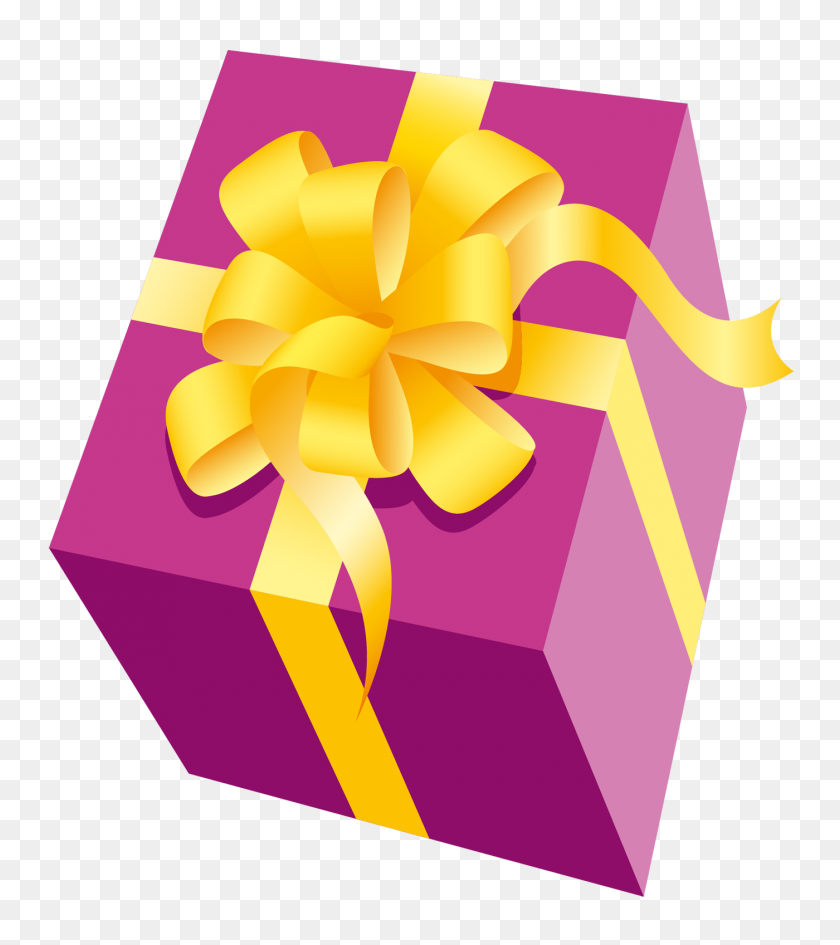 1400x1589 Розовый Подарок На День Рождения Картинки - Подарок На День Рождения Клипарт