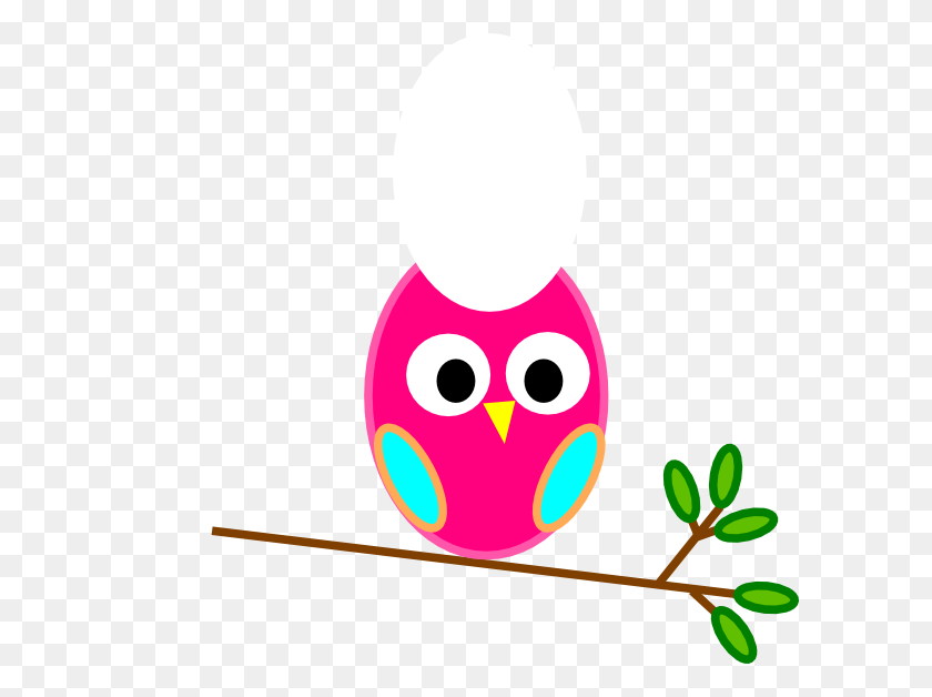 600x568 Pink Blue Owl Clip Arts Download - Owl Clipart PNG
