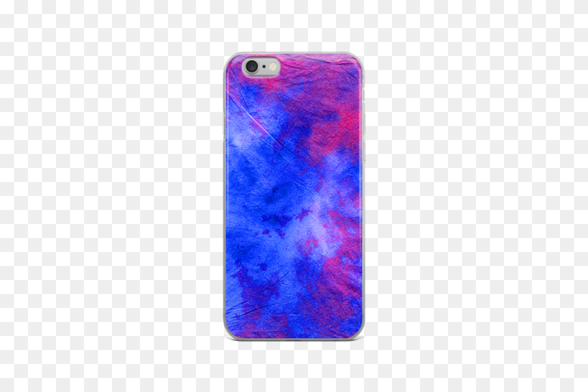 500x500 Pink Blue Tie Dye Iphone Case - Tie Dye PNG