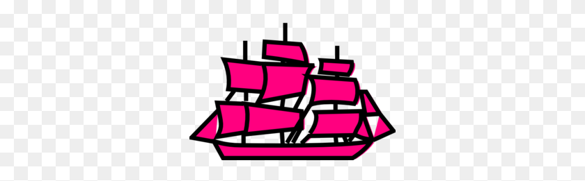 296x201 Pink Boat Clip Art - Viking Ship Clipart
