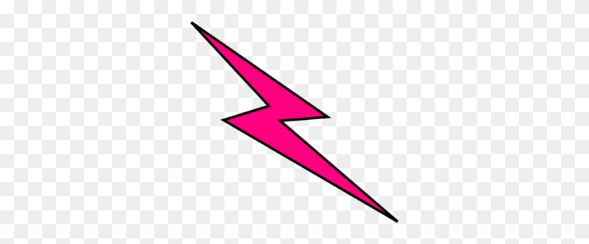 298x288 Pink Bolt Clip Art - Lightning Bolt Clipart Free
