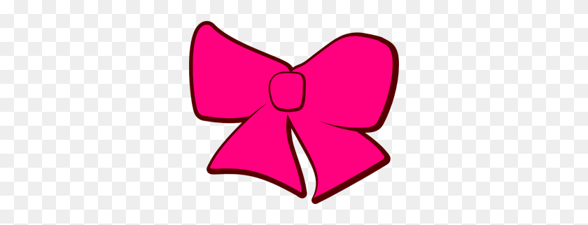 300x262 Pink Bow Png Clip Arts For Web - Pink Bow PNG