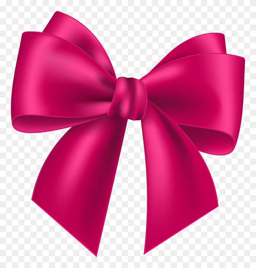 5714x6000 Pink Bow Transparent Clip Art - Pink Bow Clipart