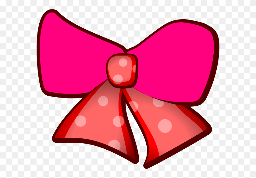 600x524 Pink Bows Png Large Size - Bows PNG
