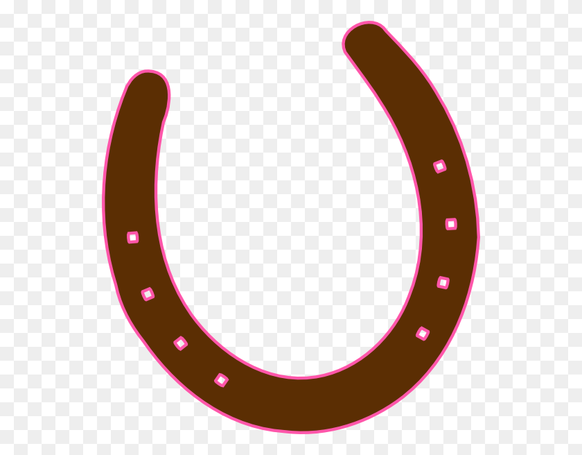 546x596 Pink Brown Horseshoe Clip Art - Plunger Clipart