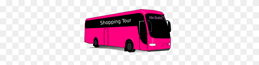 296x153 Pink Bus Clip Art - Party Bus Clipart