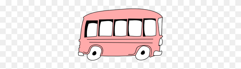 296x183 Pink Bus Clip Art - School Bus Clipart