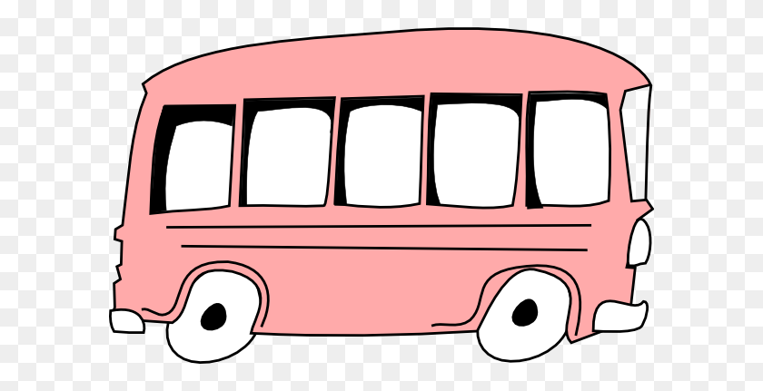 600x371 Pink Bus Clip Art - Tour Bus Clipart