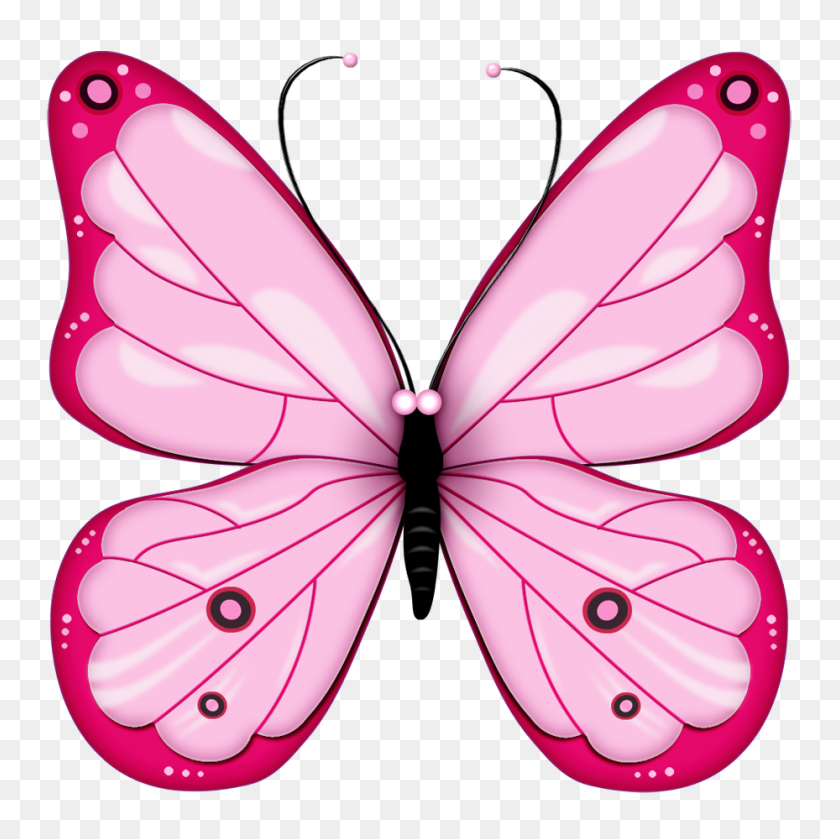 929x928 Розовая Бабочка Картинки - Руда Клипарт
