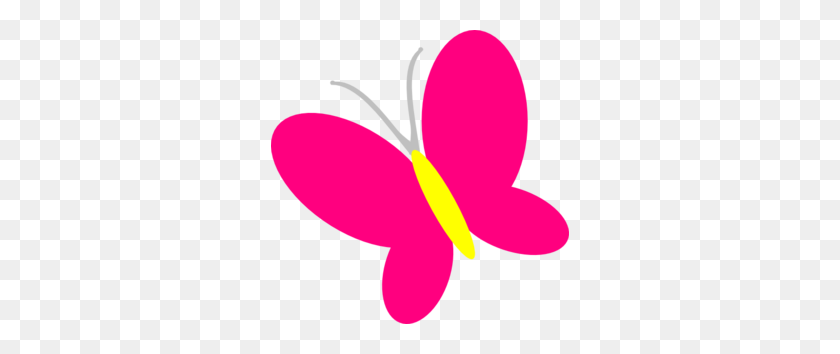 298x294 Pink Butterfly Clip Art - Simple Butterfly Clipart